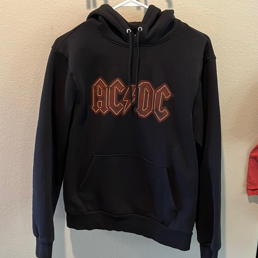 Men’s AC/DC Logo front and back Hoodie Sweatshirt size Medium